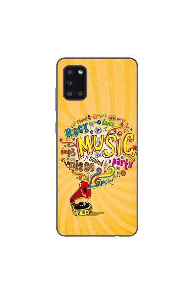OEM Калъф, съвместим със Samsung Galaxy A31, силиконов гел TPU, с десен Музик...