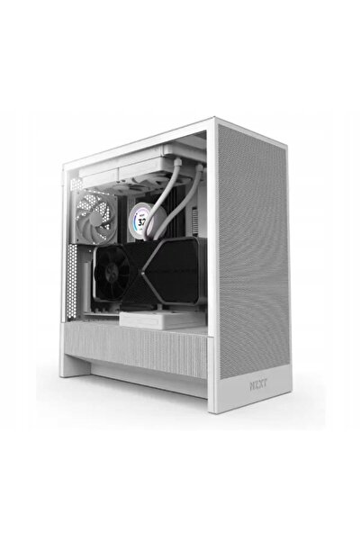 Kraft&dele Carcasă PC NZXT H5 Flow Midi Tower ATX cu fereastră, albă
