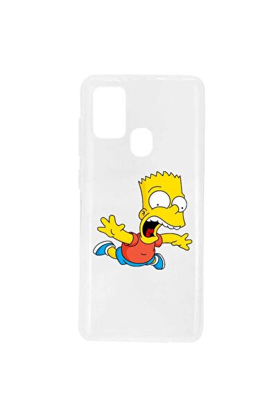 OEM Husa compatibila cu Samsung Galaxy A21s Silicon Transparenta Model Simpso...