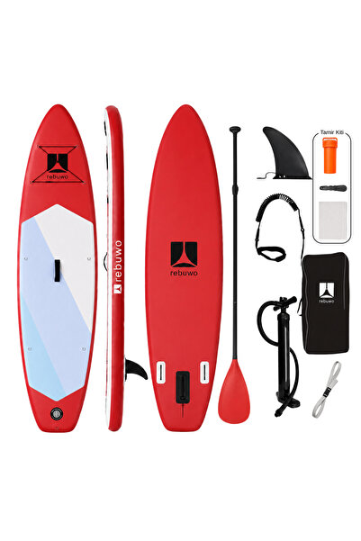 Rebuwo Şişme Sup Board Kırmızı Stand Up Paddle Board 320*76*15 cm