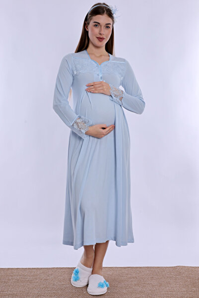 ByLohusa Mother's Comfort Maternity Nightgown with Breastfeeding Feature Effo...