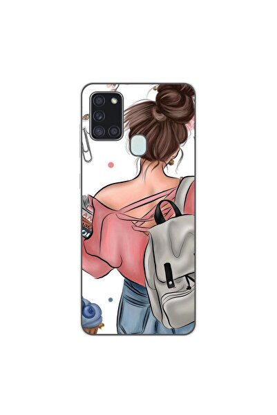 OEM Husa compatibila cu Samsung Galaxy A21s Silicon Gel Tpu Model Girl Fashio...
