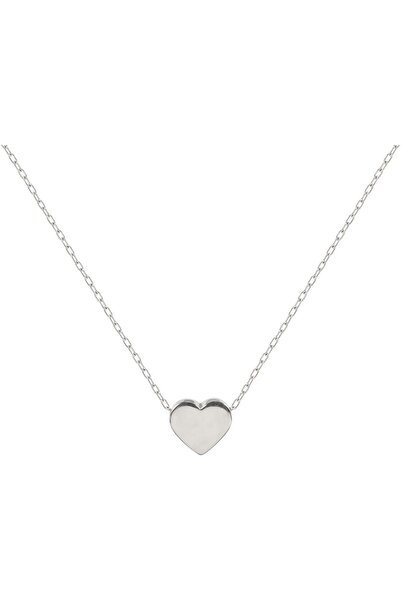MINZA Silver Heart Women's Necklace, 925 Sterling Silver, Pendant Necklace, H...