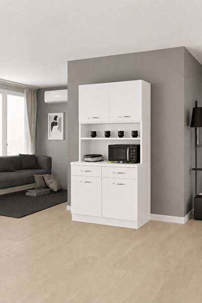 Tdesigno Ola Çok Amaçlı Dolap-Mikrodalga-Erzak-Airfryer-Mutfak-Kiler Dolabı-K...