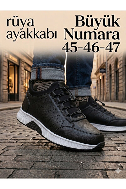 Rüya Ayakkabı أحذية جلدية كلاسيكية للرجال مقاس كبير (45-46-47)