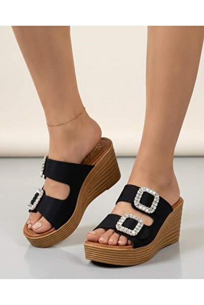 LEYDİ SHOES Sp-03 Women's Slippers with Buckle