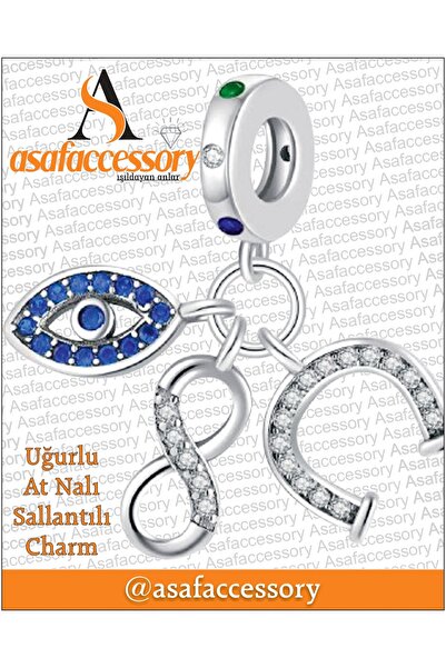 asaf Auspicious Horseshoe Dangle Charm |   Asafaccessory