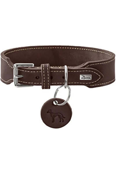 Hunter Aalborg Zgardă de câine din piele extra lată M 55 cm