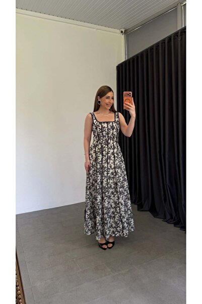 elif teke Bohema Black Ribbed Dress Black