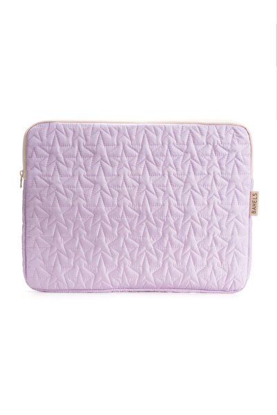 BAHELS Star Puffy Lilac Star Pattern XL Portfolio Bag Compatible with MacBook...