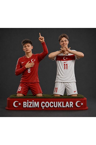 3D Bizim Çocuklar Milli Gururumuz Boyanabilir Figür Seti – 2'li Futbolcu Figü...