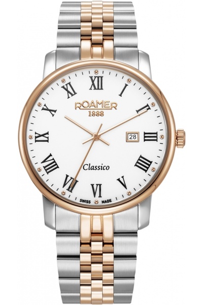 Roamer Ceas bărbătesc 971856 49 25 50, aur roz, clasic, pentru cupluri