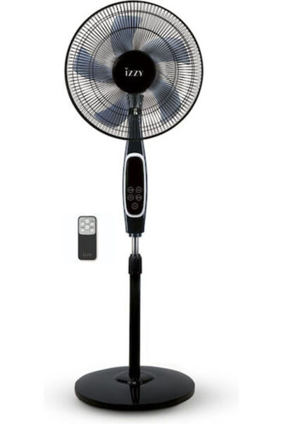 izzy IZ-9042 Ανεμιστήρας Βάσης 70W 40εκ. Διάμετρος Με Τηλεχειριστήριο Μαύρο Κ...