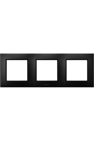 OSPEL ARIA Cadru triplu pentru elemente de fixare IP44 negru metalic RH-3U/33