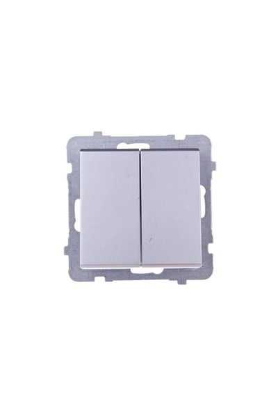OSPEL Conector scară Sonata dublu 16AX IP20 argintiu mat (LP-10R/m/38)