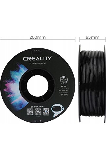 Creality Filament TPU, 1kg, 1.75mm, Negru (3301040040)