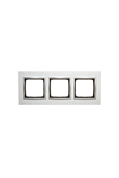 Kontakt-Simon Cadru triplu SIMON54 NATURE metal inox clasic - DRN3/77
