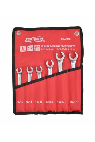 AwTools SET CHEIE PLATĂ SEMI-DESCHISĂ KPL.6pcs