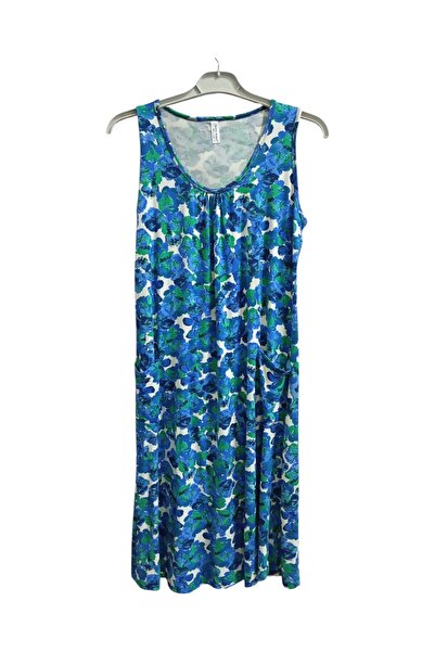 GOOD NİGHT Thick Straps, Thin Pockets, Plus Size Dress