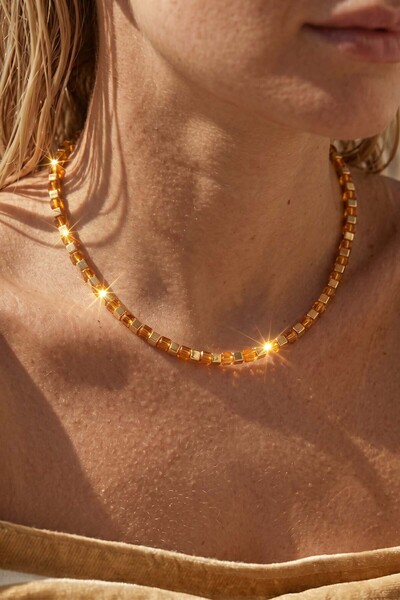 AMORE.İST STORE Kristal Boncuk Kolye
