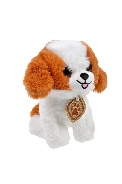OEM Câine de pluș maro și alb 15 cm