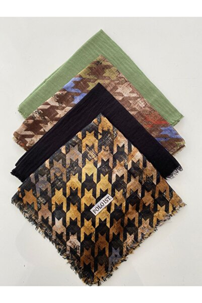 poloist 4 Mixed Patterned Cheesecloth Writing