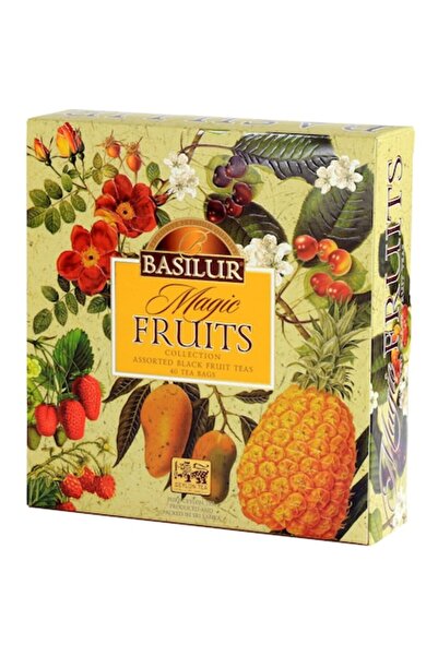 Basilur Ceai negru, Basilur, Magic Fruits, 4 arome, 40 pliculețe de ceai, 80 g