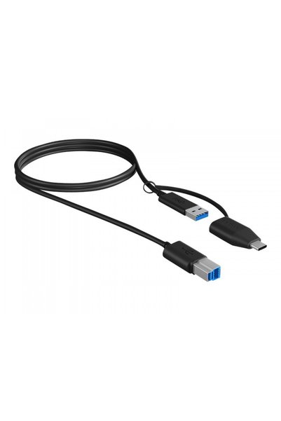 ICY BOX Καλώδιο USB 3.1 USB-A αρσενικό - USB-B αρσενικό Μαύρο 1 μ.