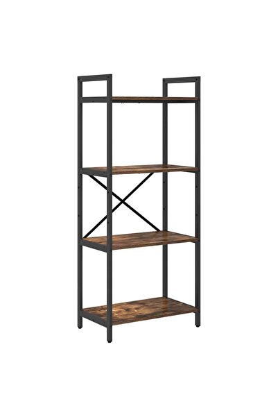 vidaxl Raft pentru cărți Stejar fumuriu 56 x 34 x 133,5 cm