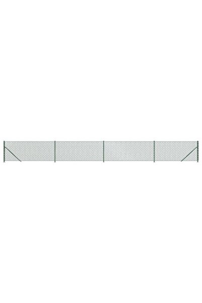 vidaxl Gard din plasă de sârmă cu bordură, verde, 1 x 10 m