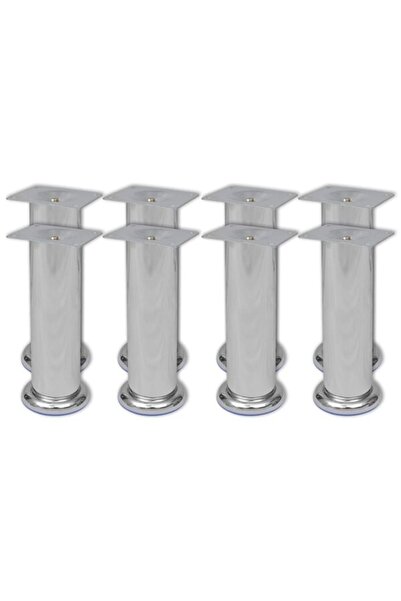 vidaxl Picioare rotunde pentru canapea, 8 bucăți, 180 mm, cromate