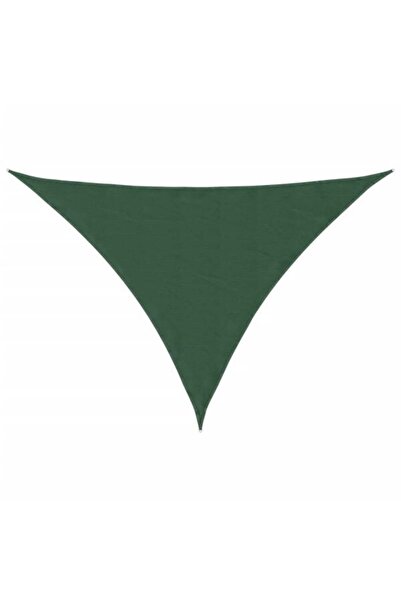 vidaxl Parasolar, verde închis, 5 x 7 x 7 m, țesătură oxford, triunghiular