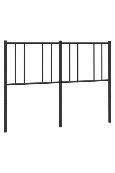 vidaxl Tăblie de pat de schimb metalică, negru, 135 cm