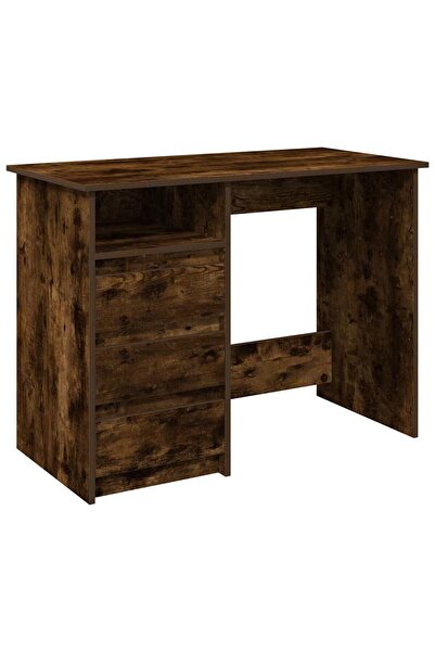 vidaxl Birou, stejar afumat, 102x50x75 cm, lemn compozit