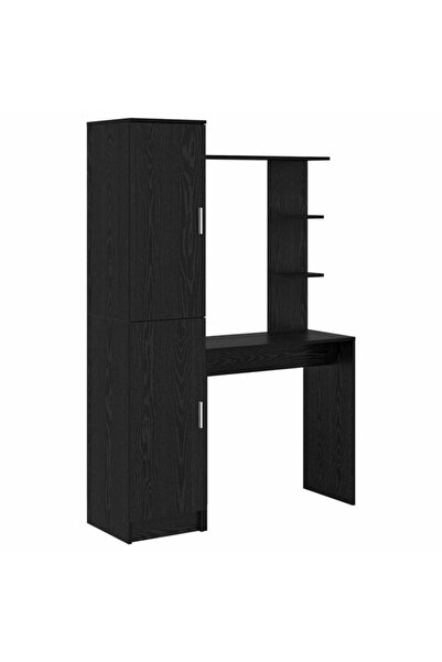 vidaxl Birou 2 piese Stejar Negru