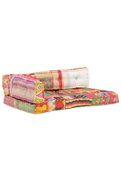 vidaxl Pernă de canapea tip paletă, multicoloră, textilă, patchwork