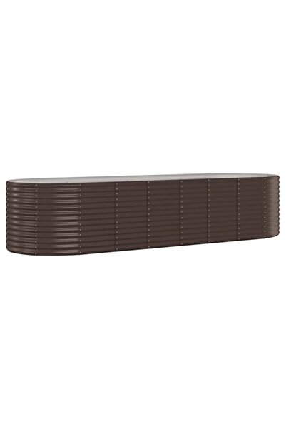 vidaxl Strat de grădină înălțat 322 x 100 x 68 cm Oțel galvanizat