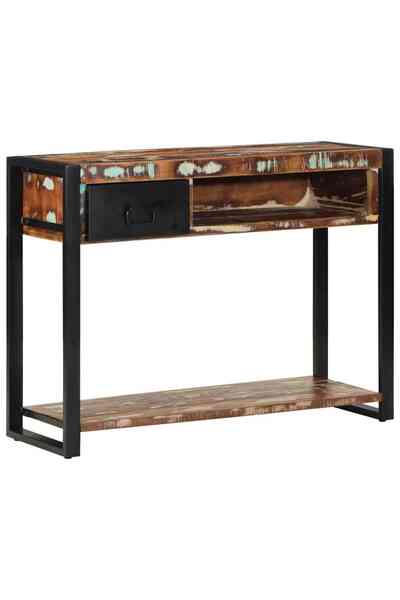 vidaxl Consolă multicoloră 100x35x75 cm lemn masiv recuperat