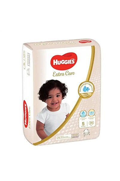 Huggies حفاضات أطفال إكسترا كير، مقاس 5 - 34 قطعة