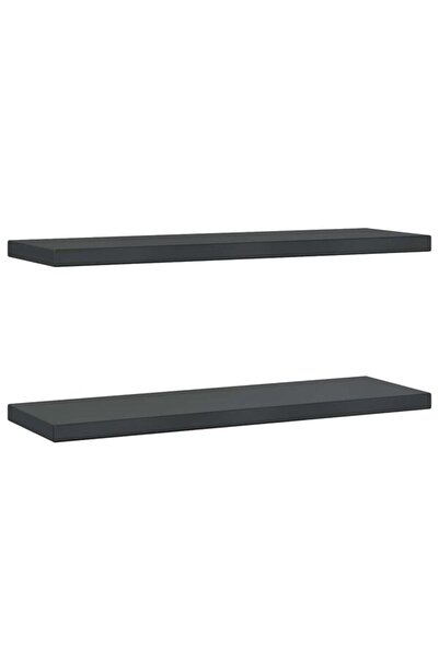 vidaxl Rafturi de perete, 2 buc. 75 x 23.5 cm oțel inoxidabil negru