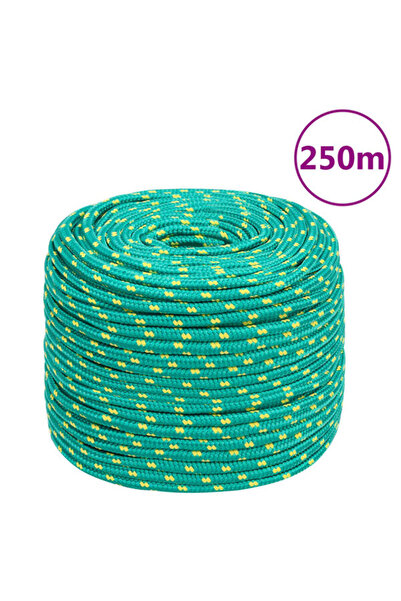 vidaxl Frânghie pentru barcă, Verde, 6 mm, 250 m, Polipropilenă