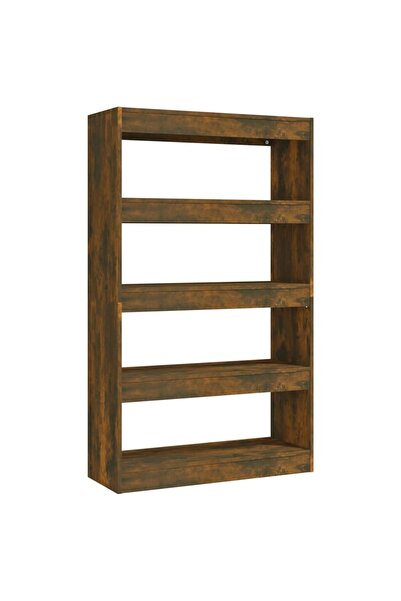 vidaxl Bibliotecă/Separator cameră, stejar fumuriu, 80x30x135 cm PAL