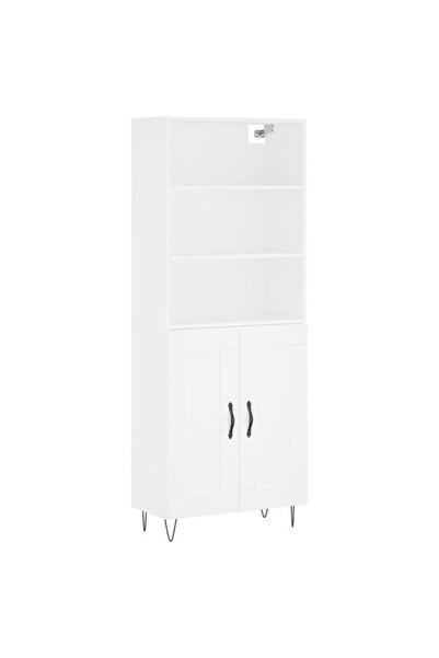 vidaxl Dulap înalt, alb, 69.5 x 34 x 180 cm, lemn prelucrat