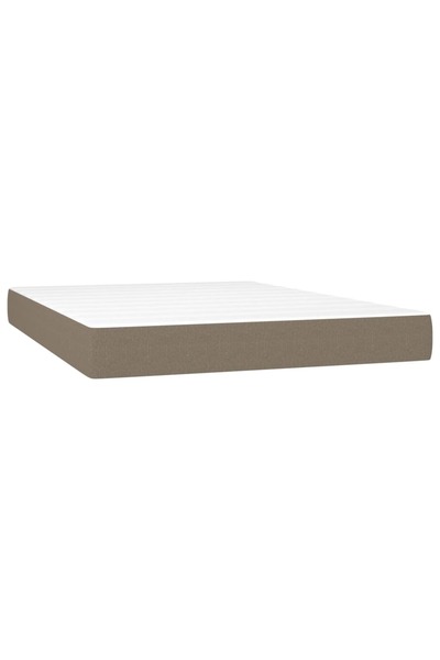 vidaxl Saltea cu arcuri buzunar, fermitate medie, gri taupe, 140x190x20 cm, t...