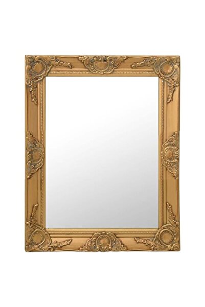 vidaxl Oglindă de perete în stil baroc, aurie, 50 x 60 cm