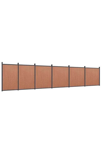 vidaxl Panou de gard, maro, 1045 x 186 cm, WPC