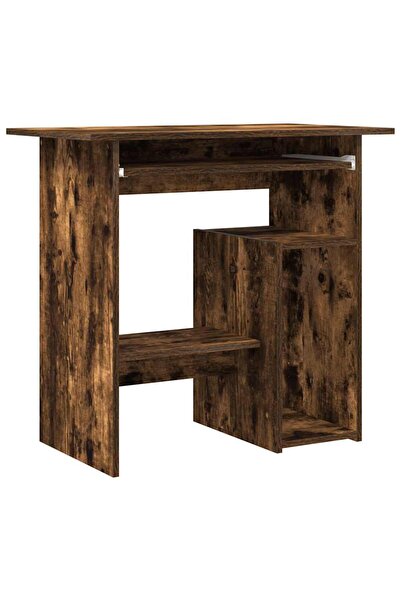 vidaxl Birou, stejar fumuriu, 80x45x74 cm, lemn prelucrat