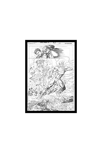 Fanattik Εκτύπωση Τέχνης DC Comics: Σούπερμαν & Φλας (Κόμικς) 42 x 30 εκ. "