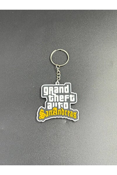 3D Atelier Gta San Andreas Style Game Themed Keychain Gamer Gift