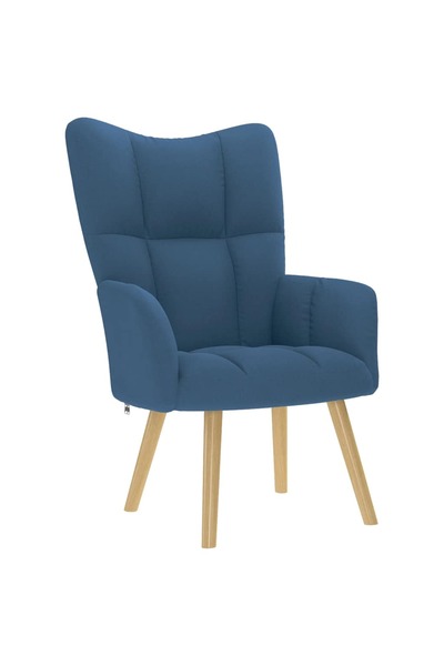 vidaxl Scaun de relaxare, albastru, material textil